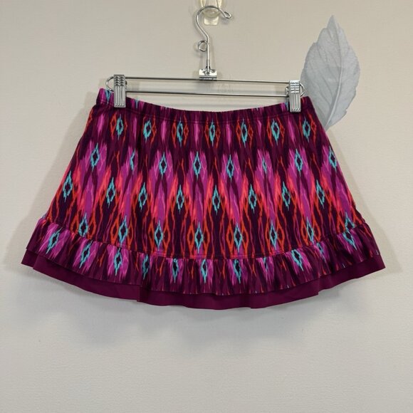 Title Nine Splash Swim Skirt Skort Bikini Bottom Size S  Aztec Print - Picture 4 of 6